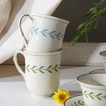 시라쿠스 올드 아이보리 정품 로렐 테이블웨어 머그컵 285ml, 블루로렐