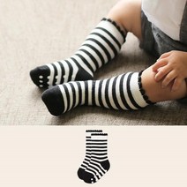 [베이비줄무늬니삭스] [사자옷]아기 유아 아동 여아 무지 줄무늬 니삭스 반 양말 4종