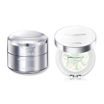 AGE20s 에이지투웨니스 더블 미백크림 45g + 더블 선팩트 본품 12.5g SPF50+ PA++++ 부드러운 발림과 광채 미백, 미백크림+선팩트