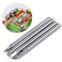 전기 납땜 인두 구리 인두 팁 4 개 4.4mm x 65mm 납땜 인두 팁 헤드 40W 납땜 인두 납땜 기계용 교체 가, 한개옵션0