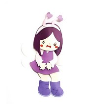 해바라기요정 보라 POP 칼라팬시페이퍼 모형 환경꾸미기/교육자료/어린이집게시판꾸미기/교실꾸미기/환경미화/게시판/학급환경판, 없음