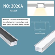인테리어 레일 핀 조명 거실 테이블 식탁 등 Led 막대 스트립 빛 Recessed 알루미늄 트랙 조명 숨겨진 된 백라이트 캐비닛 선반 선형 Ceil 조명 계단 천장 조명, 01 White 2pcs, 09 3020A 1M Pcs