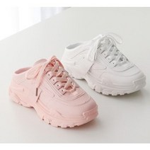 (발편한예쁨)시원한 여름 여성 어글리 뮬 스니커즈 운동화 블로퍼슬리퍼