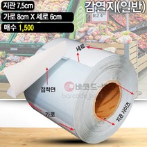 바코드 영수증 무지 라벨지 / 감열지 80x60(mm) 1500매