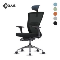 코아스 브리오 메쉬의자 헤드 OSCH1108HAA, 등판 그레이+좌방석 인조가죽