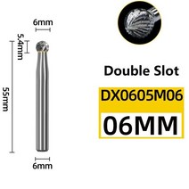 6-16mm Round Double Cut Ball Shape Rotary File Carbide Burr Bit Carving Polisher Tungsten Routing Cu, 01 6mm