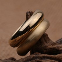 코코날다 정품 은반지 925실버 화이트 골드 핑크 5.8mm 순은 실버반지 2돈 여성 은 반지