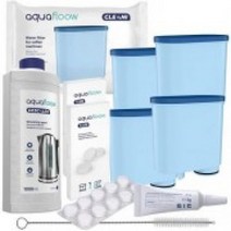 AQUAFLOOW 커피 머신용 만능 관리 세트 PHILIPS SAECO(4 X 필터 CA6903과 호환 가능 디스케일러 1000ML 20 X 2G 클리닝 정제 클리닝 브러시 실리콘 그리스)