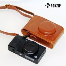 여니몰 리코 gr gr2 gr3 전용 커버 카메라 끈 케이스, 1개, 블랙