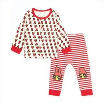 클랜씨 아기 긴팔 실내복 레드 C807W018