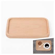 내추럴 사각 나무쟁반 20X13CM 비치 작은트레이 서빙크레이