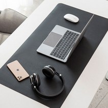 편리한 데스크패드 가죽 키보드 컴퓨터 노트북 스웨이드 책상 탁자 시계방 방수 작업 80X40cm, 카멜