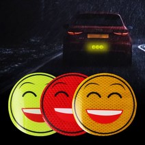 렉스디 스마일 빛반사 안전 스티커 2개입, 형광 2개입