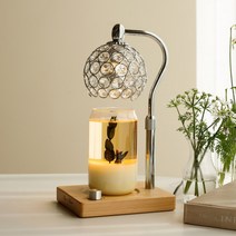 신상품 퓨어&아로마 엔틱 우드 스타일 캔들워머 공기정화 비염에 좋은 유칼립투스 캔들 세트, 비주 우드(실버)+유칼립투스캔들570g