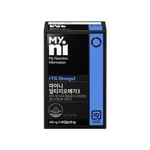 마이니 알티지오메가3 초임계 rTG 오메가3 영양제 알래스카 EPA DHA 항산화 비타민E 건조한눈 기억력 혈행 중성지질 개선 식약처인증 건강기능식품, 60캡슐  2개