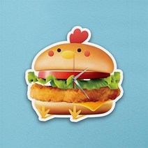 디자인월클락_치킨버거_인테리어벽걸이시계, 상세페이지 참조