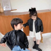 리나베베 유아동 봄/가을 라이더 가죽 자켓