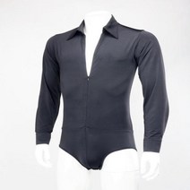 스포츠 댄스복 남성 긴 소매 원피스 댄스 셔츠 턴 다운 칼라 버튼 라틴 모던 바디 슈트 탑스 의상