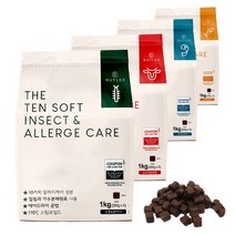 버틀러 더텐 소프트 인섹트 소고기 황태 연어 1kg 강아지 반건조 반습식 사료, 소고기&관절 케어 1kg, 더텐사료샘플30gX3개_랜덤