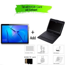 새로운 P40 프로 10.1 인치 태블릿 PC 4G 네트워크 8 코어 4GB/64GB Google AI 속도 향상 듀얼 GPS 블루투, Gray, 01 Blue