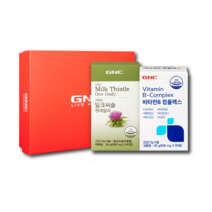 GNC 밀크씨슬 원데일리 600mg x 60p + 비타민B 컴플렉스 600mg x 60p + 쇼핑백 세트, 1세트
