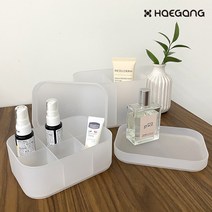 뚜껑있는 소품 정리함 수납 화장품 정리대 욕실 악세사리 보관함 서랍 책상 화장대 다용도 약 미니 수납함, 뚜껑 소품정리함_대