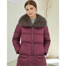 [20FW 닥스 골프 여성]FOX FUR 핑크 탈착퍼 구스다운점퍼-DNJU0D814P2