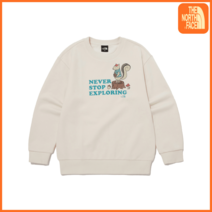 노스페이스 키즈 캠프사이트 스웨트셔츠 CREAM_BEIGE ballon 맨투맨