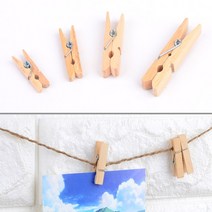 미니나무집게 걸이집게 폴라로이드집게 사진걸이집게, 사이즈, 4.5cm