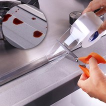 투명 방수테이프 실리콘 테이프 욕실 수리 투명방수 테이프 곰팡이방지 주방 욕실 틈새 실링용 테이프, 50mm*3m