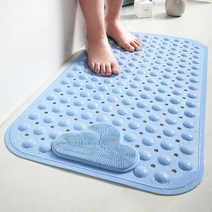 tpe mat with massage brush 방수 깔개 욕실 카펫 미끄럼 방지 흡입 발 마사지 패드 샤워 화장실 바닥 도어 용품, 푸른, 40x70cm