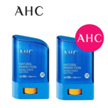 AHC 내추럴 퍼펙션 더블 쉴드 선스틱 SPF50+/PA++++, 14g_(파랑)_연한 하늘색 제현, 2개