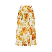 DRIES VAN NOTEN 드리스반노튼 여성 플로럴 시어서커 스커트 - 옐로우