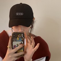 NENAI 여성 모자 베이직 무지 볼캡 야구모자 하드 볼캡 자외선 차단 통풍 자수 레터링 모자