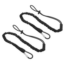 PATIKIL 나사 잠금 스냅 후크가 있는 공구 랜야드 낙하 방지를 위한 88.9cm(35인치) 안전 목줄 2팩 블랙, Black