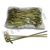 주)토탈바스켓 청대나무 리본 과일꽂이 대나무 꼬치 핀초 포크 과일, 없음, 15cm 100p