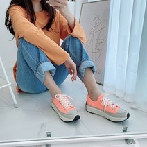 베리샵 VS9011 (국내제작)파스텔톤 캔버스 통굽 키높이 스니커즈 운동화