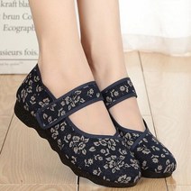 여자한복신발 남자한복신발 생활 자수 여성 플랫 플라워 슬립 코튼 패브릭 린넨 편안한 올드 북경 발레리나 슈즈 Sapato 2021 New