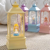 프레쉬어랏 파스텔 LED 공주 렌터 워터볼 오르골 4color 아이방꾸미기 무드등, 핑크