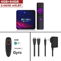 고광속 셋톱박스2023 H96 MAX V11 안드로이드 스마트 TV 상자 2GB 4K Hd 5G Wifi BT4.0 HDR USB 3D 수신기, 10 4GB 64GB G10S_02 Eu 플러그