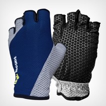 매쉬 여름 등산장갑 여성용 반장갑 남성용 손가락장갑, 남색