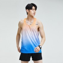마라톤 싱글렛 바지 러닝 조깅 민소매 기능성 피트니스 스포츠 나시 육상 조끼, S, J06 옐로우 블루(세트)