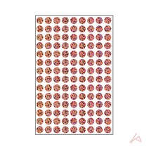 홀로그램 칼라 원형 도트 스티커 지름 8mm 4매 색상선택 은색 금색 적색 청색 녹색 다용도 원형 스티커