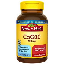 네이처 메이드 coq10 400 mg 심장 건강 지원을 위한 건강 보조 식품 40 소프트젤 40일분