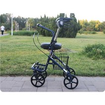 노인 보행보조기 실내 워커 보행기 어르신 환자용, 블루 업그레이드 장바구니