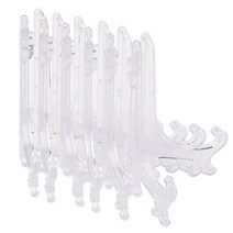 접이식이젤 테이블이젤 10pcs 플라스틱 디스플레이 스탠드 프레임 그림 홀더 7.5cm 지우기 검은 접는 장식