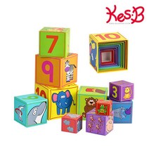 그림 탑쌓기 아기 블록놀이 사각블록 쌓기놀이 어린이