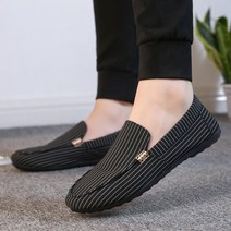 잔스트라이프 남자 플랫 로퍼 단화