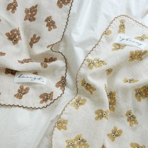 디망디 블랭킷 - 아기띠담요 아기담요 아기이불 유모차담요 신생아애착이불 무릎담요, 라이트블랭킷_트윈베어(진베이지)
