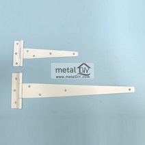목문 가구용 T경첩(백색) / 카페 고급 유럽형 인테리어 정첩 방문 가구 도어 나무문 문수리 꺽쇠, 3) 대(300mm) 화이트